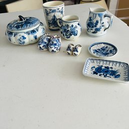 Assortment Of Delft China Pieces (NK)