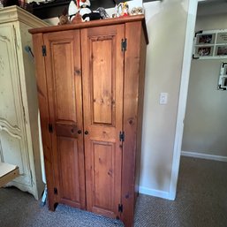 Pine Cabinet With Interiors Shelves And Pegboard (BR 2)