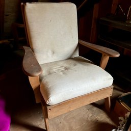 Vintage Wooden Arm Chair (attic)