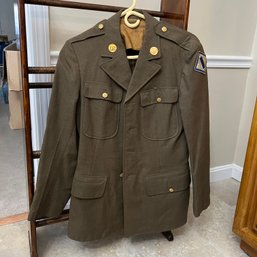 Vintage WWII Tailored Uniform Jacket With Patch And Buttons (Blue BR)