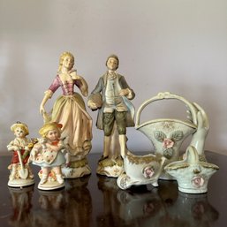 Assortment Of Vintage Porcelain Figures Incl. Made In Germany, Japan (Master BR)