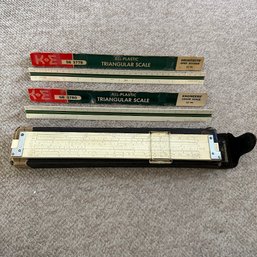 Vintage Keuffel & Esser Company Lot Of Three Engineer/Architect Scales (Bedroom 2)