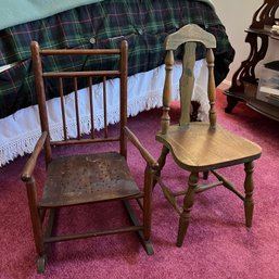 Pair Of Vintage Child Size Chairs (BR 1)