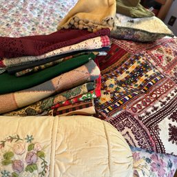 Vintage Blankets, Tapestry, & Pillow (Master BR)