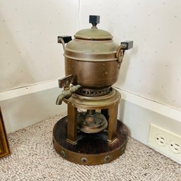 Vintage Copper Tone Percolator On Stand (living Room)