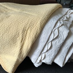 Pair Of Blankets, Including Colchas Domingos Made In Portugal (BR)