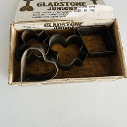 Vintage Cookie Cutters In Cigar Box (NK)