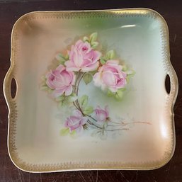 Vintage Prince Regent Bavaria Floral And Gold China Plate/Tray (NH)