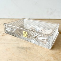 Vintage BLEIKRISTALL German Lead Crystal Tray (DC)