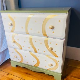 Painted Wood 3 Drawer Dresser - No Contents (with Some Marks/SEE NOTES) UP1