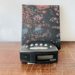 Vintage Westclox Alarm Clock And Floral Cloth Address Book (Loc: B26)
