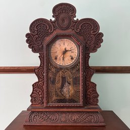 Ornate E. Ingraham Gila Model Parlor Mantle Clock (LR)