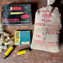 Vintage 25lb Bag Of Remington Lead Shot & Lee Loader (zone 5)