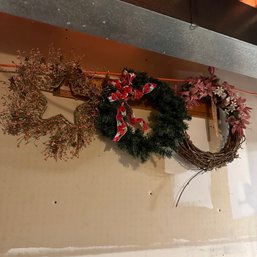 Three Assorted Wreaths (Basement)