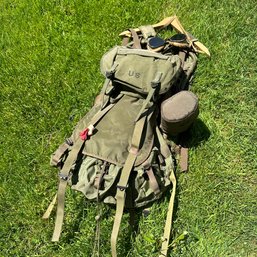 Vintage Military Ruck Sack With Goggles (Garage 2)