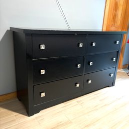 6 Drawer Dresser Black, As Is (mB) -62437