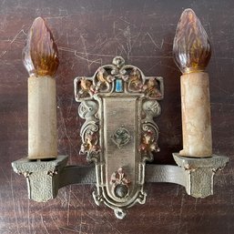 Ornate Vintage Sconce By Riddle Co., Made In USA (NH)