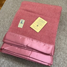 Vintage Pink Kenwood Wool Blend Blanket - Appears Unused! (Bedroom 2)