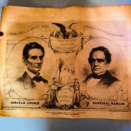 Small Lincoln Presidential Campaign Print Poster (Basement Back)