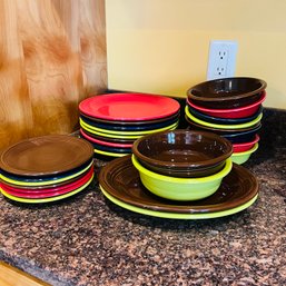 Assortment Of Fiestaware Dinner Plates, Side Plates, Bowls And Platters (Kitchen)