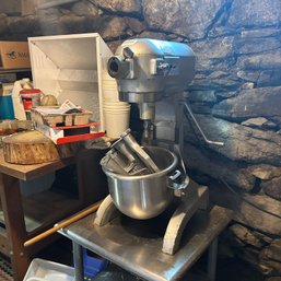 HOBART 30' Commercial Stand Mixer With Attachments, Extra Bowl, & Stainless Steel Bench Table  (BSMT)