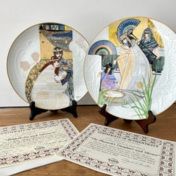 Mother's Day Alert! Pair Of KNOWLES Plates From 'Biblical Mothers' Series (51420) (Shelf) MB2