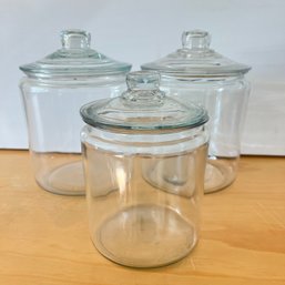 Vintage Glass Apothecary Jars - Set Of 3 (NK)