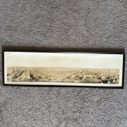 Large Vintage Framed Photo, Bird's Eye View Camp Hulen Texas, 12/8/1940 (Front LR)