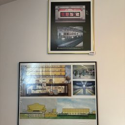Set Of 2 Framed Train Station Prints (Attic 2)