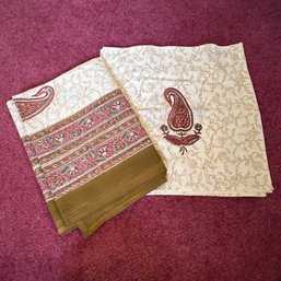 Kalanjali Tablecloth 57'x37' And Set Of 6 Matching Placemats - New (BR 1)