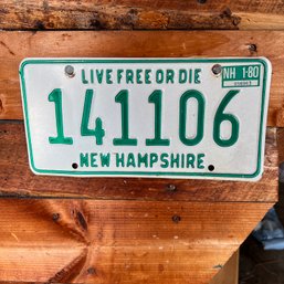 Vintage New Hampshire License Plate (attic)