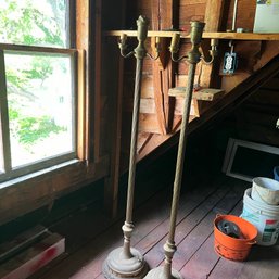 Pair Of Vintage Floor Lamps (attic)