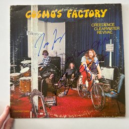 Wow! Signed Vinyl CCR Cosmo's Factory Creedence Clearwater Revival, With Glass Display Frame (GarageCart)