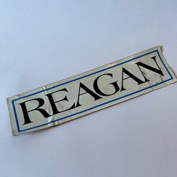 Vintage RONALD REAGAN Presidential Campaign Bumper Sticker, Unused