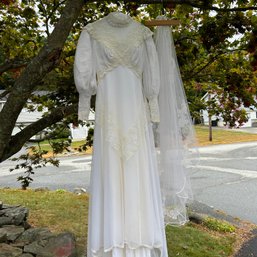 Vintage Wedding Gown & Veil (DC)