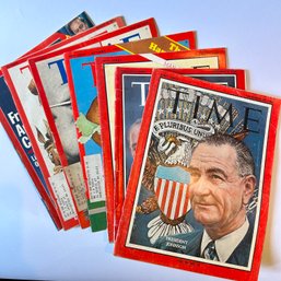 TIME MAGAZINE Lot From 60s & 70s, Nixon, Johnson, Humphrey, Ford, Carter, Oliver North