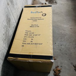 BedTech Gel Comfort King Size Memory Foam Mattress - New! (Garage)