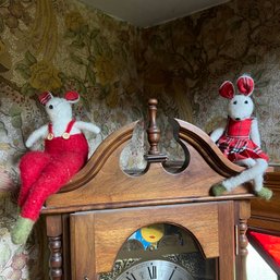 Cute Pair Of Felt Mice (Stair Landing)