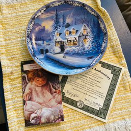 'Goodnight Dear Friends' Christmas In The Village Collectors Plate With Certificate