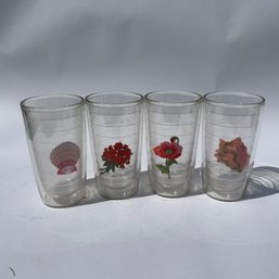 Set Of 4 Vintage Acrylic Tervis Tumblers (LH)