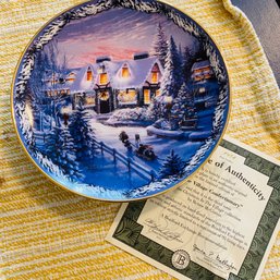 'The Village Confectionary' Christmas In The Village Collectors Plate With Certificate
