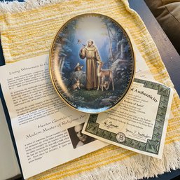 'Saint Francis Of Assisi' Those Who Guide Us Collectors Plate With Certificate