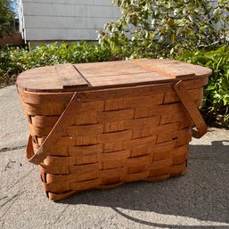 Vintage Wov-N-Wood By Jerywil Picnic Basket (Garage Left)