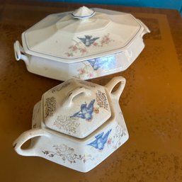 Two Pieces Of Vintage Bluebird China (kitchen)