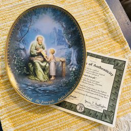 'Saint Joseph' Those Who Guide Us Collectors Plate With Certificate