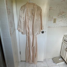 Vintage Champagne Colored Nightgown And Short Robe With Tie (Master Bedroom)