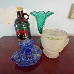 Glass Lot - Growler Disney Polynesian Goblet  Candlestick & Vase (BlueBR)