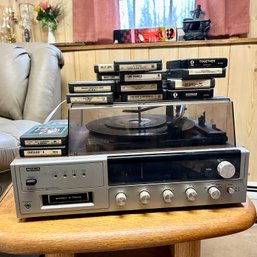 SEVILLE Radio Stereo 8 Track Player Receiver Record Player ~Untested~ Plus 8 Track Cassettes (BSMT)