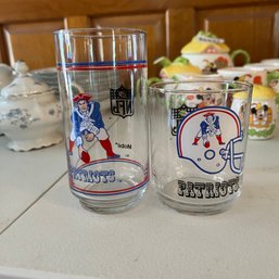 Vintage NFL And Pepsi Tumblers (hallway)