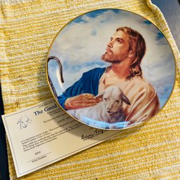 'The Good Shepard' Prince Of Peace Collectors Plate With Certificate (No. A4)